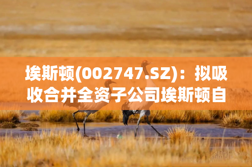 埃斯顿(002747.SZ)：拟吸收合并全资子公司埃斯顿自动控制