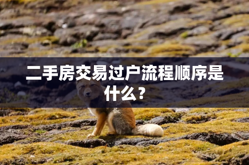 二手房交易过户流程顺序是什么？