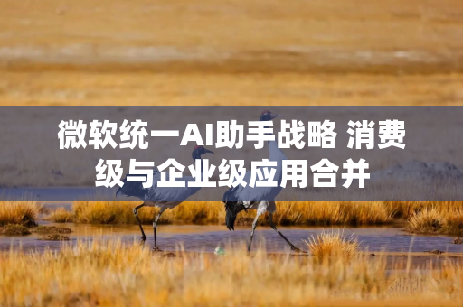 微软统一AI助手战略 消费级与企业级应用合并