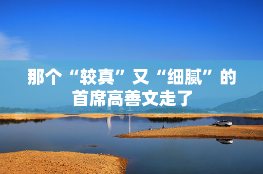 那个“较真”又“细腻”的首席高善文走了