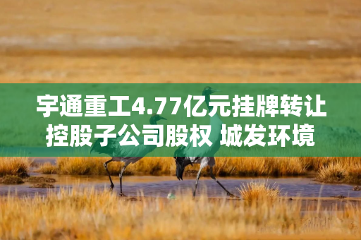 宇通重工4.77亿元挂牌转让控股子公司股权 城发环境接手