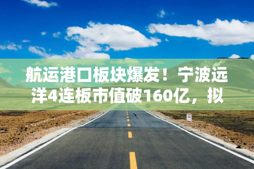 航运港口板块爆发！宁波远洋4连板市值破160亿，拟14亿造4艘集装箱船