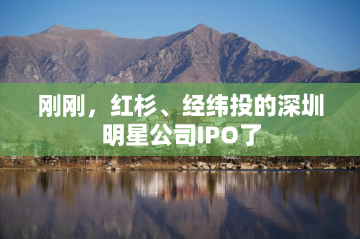 刚刚，红杉、经纬投的深圳明星公司IPO了