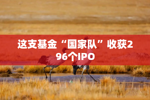 这支基金“国家队”收获296个IPO