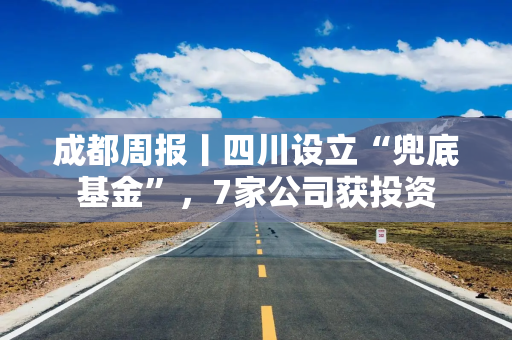 成都周报丨四川设立“兜底基金”，7家公司获投资