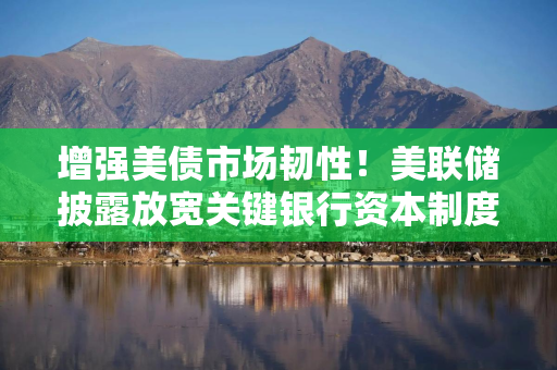 增强美债市场韧性！美联储披露放宽关键银行资本制度的计划