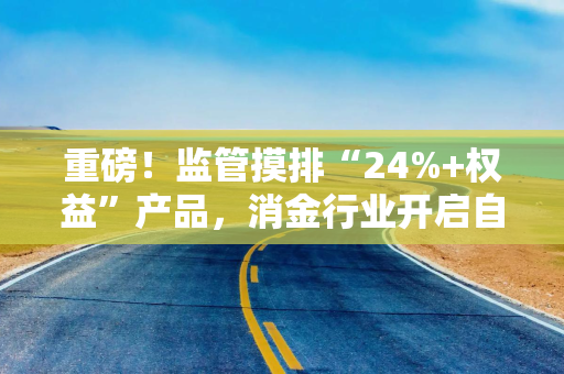 重磅！监管摸排“24%+权益”产品，消金行业开启自查