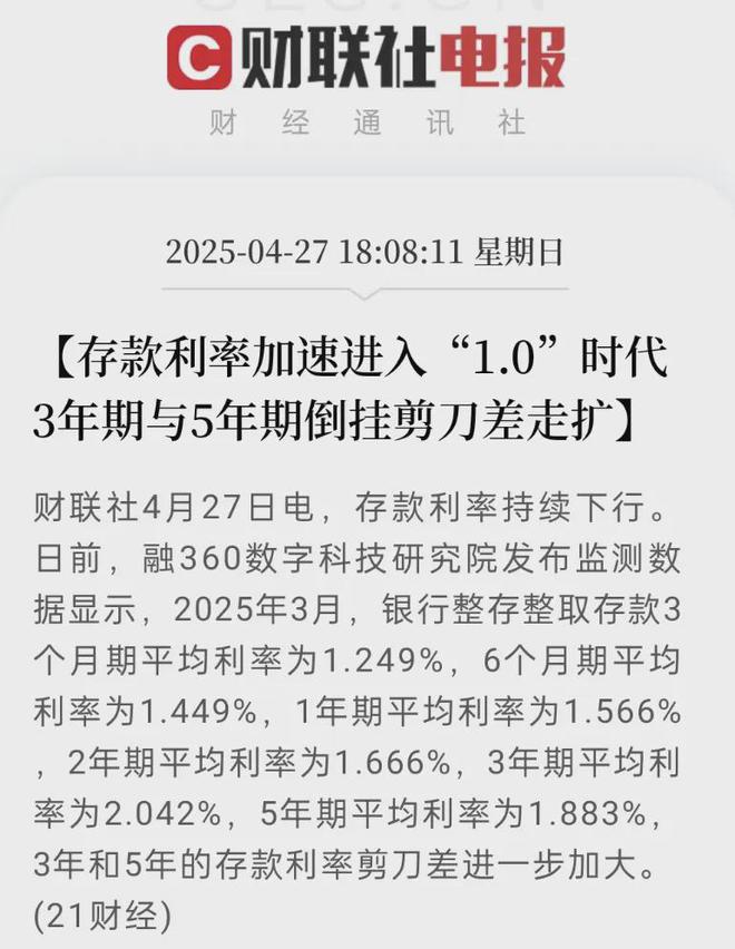 存款利率，已经“倒挂”了！