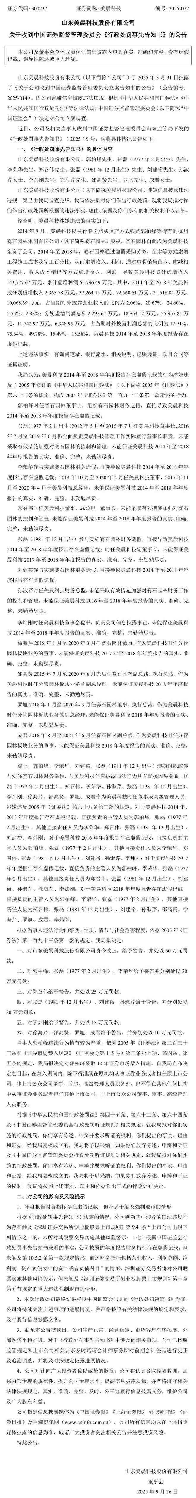 _美晨科技被处罚，受损股民可登记索赔_股票受损投资者登记索赔
