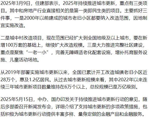 谢逸枫：一字未提房地产，只提城市更新，释放10万亿存量计划信号__谢逸枫：一字未提房地产，只提城市更新，释放10万亿存量计划信号