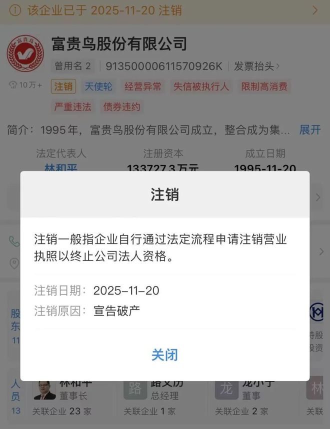 “一代鞋王”正式破产，林家四兄弟结局迥异