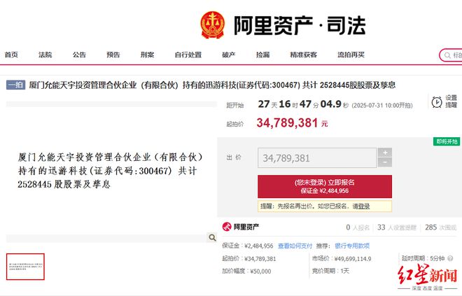 迅游科技董事长及两股东逾1500万股上架淘宝__迅游科技董事长及两股东逾1500万股上架淘宝