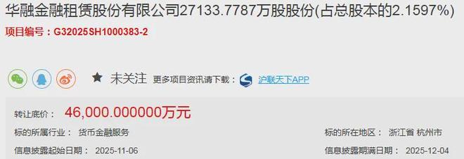 华融金租2.16%股权曝清仓难，上半年营利双增杀回前十