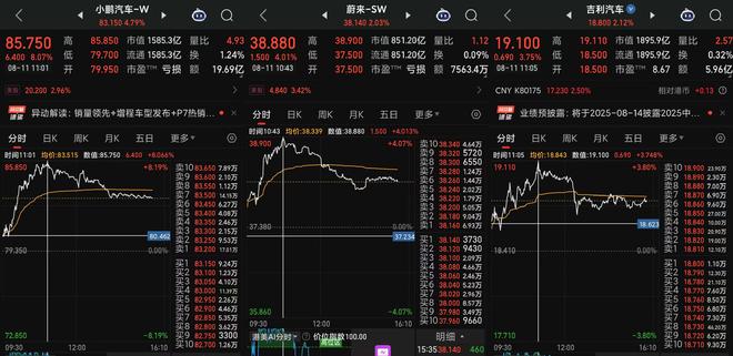 多家车企港股大涨，理想汽车不太理想？