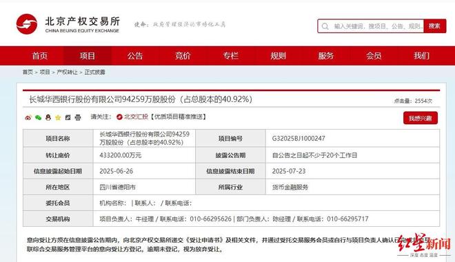 _长城华西银行是国有控股银行吗_长城华西银行上市进展