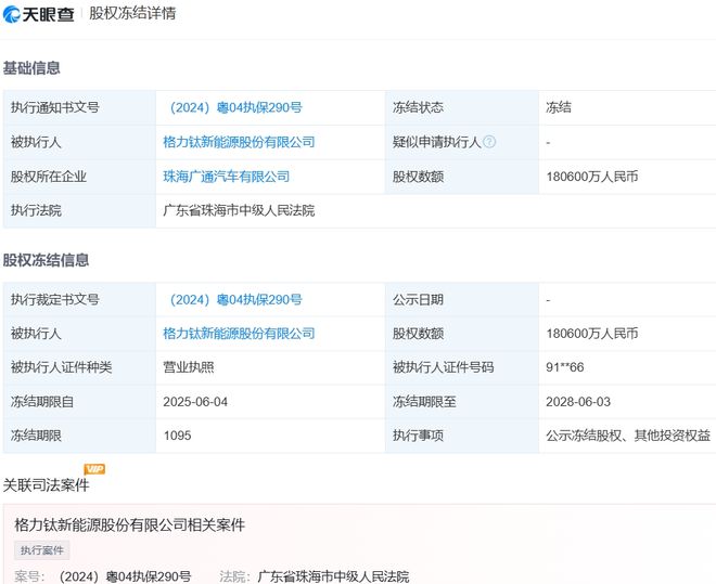 18亿股权被冻结！格力钛：原实控人盗用公章违规担保所致_18亿股权被冻结！格力钛：原实控人盗用公章违规担保所致_