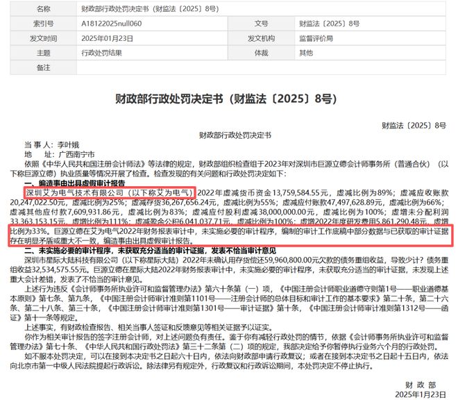 电器造假法律怎么处理__被财政部点名造假！艾为电气IPO遇到麻烦了