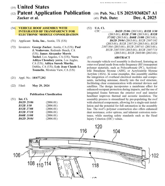 特斯拉天窗弹射_特斯拉如果申请专利_