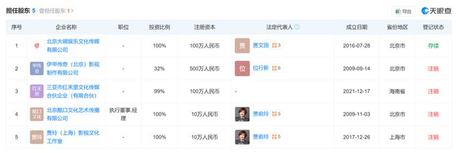 _贾玲公司股票_贾玲公司股权架构