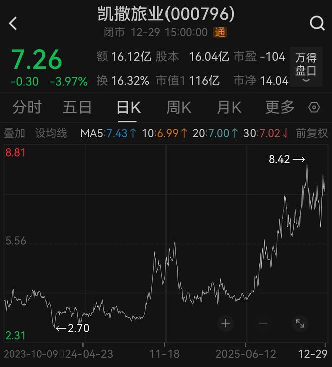 凯撒旅业又现三大警示