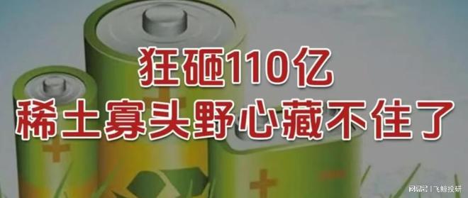 狂砸110亿，稀土寡头，野心藏不住了！