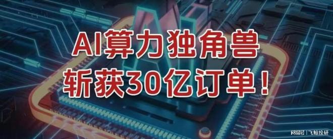 AI算力独角兽，斩获30亿订单！