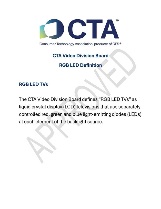 买RGB-Mini LED电视怕踩坑？国际权威机构给出标准